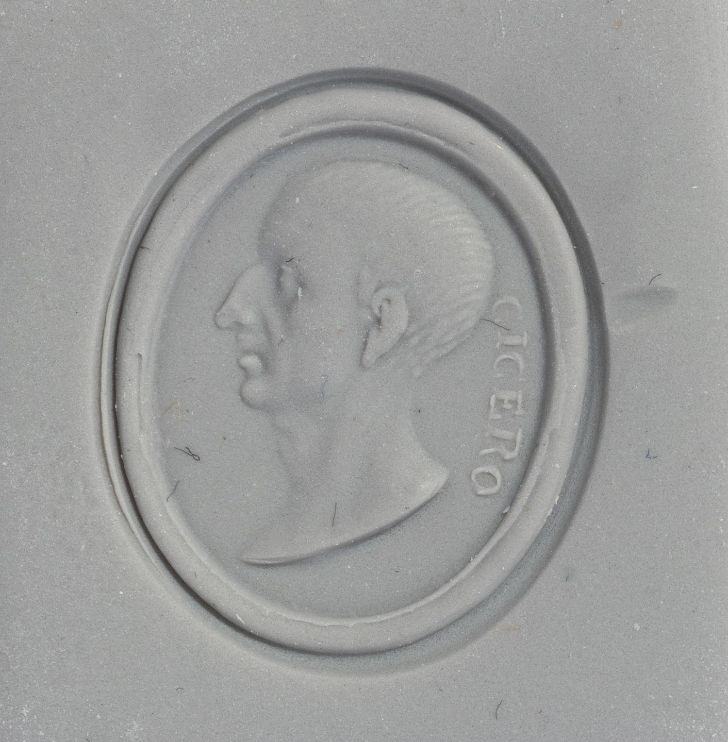 A Georgian Gold and Carnelian Intaglio Stamp with a Portrait Head of the Roman Cicero