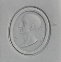 A Georgian Gold and Carnelian Intaglio Stamp with a Portrait Head of the Roman Cicero