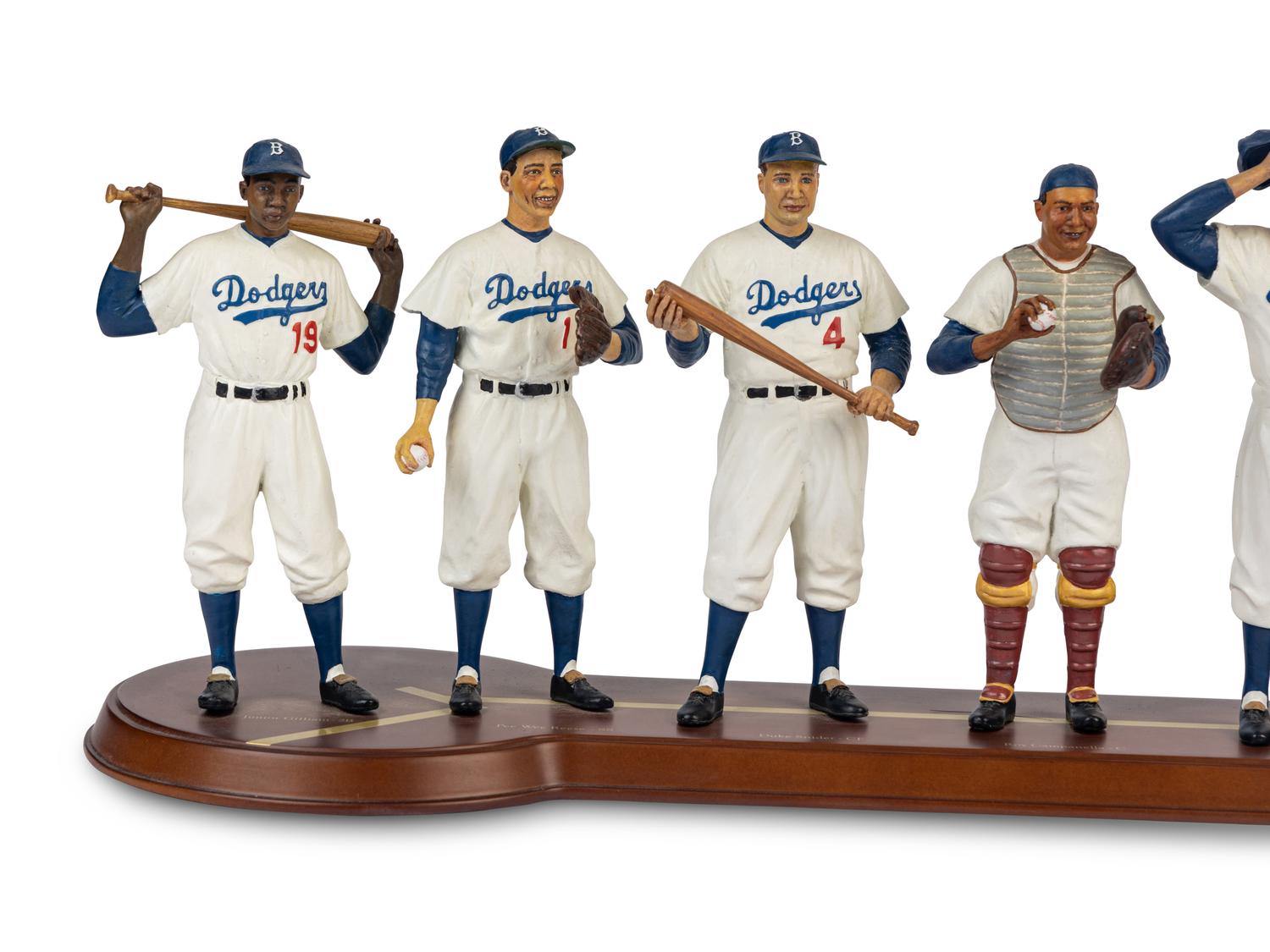 A 1955 Brooklyn Dodgers Danbury Mint Figure Display