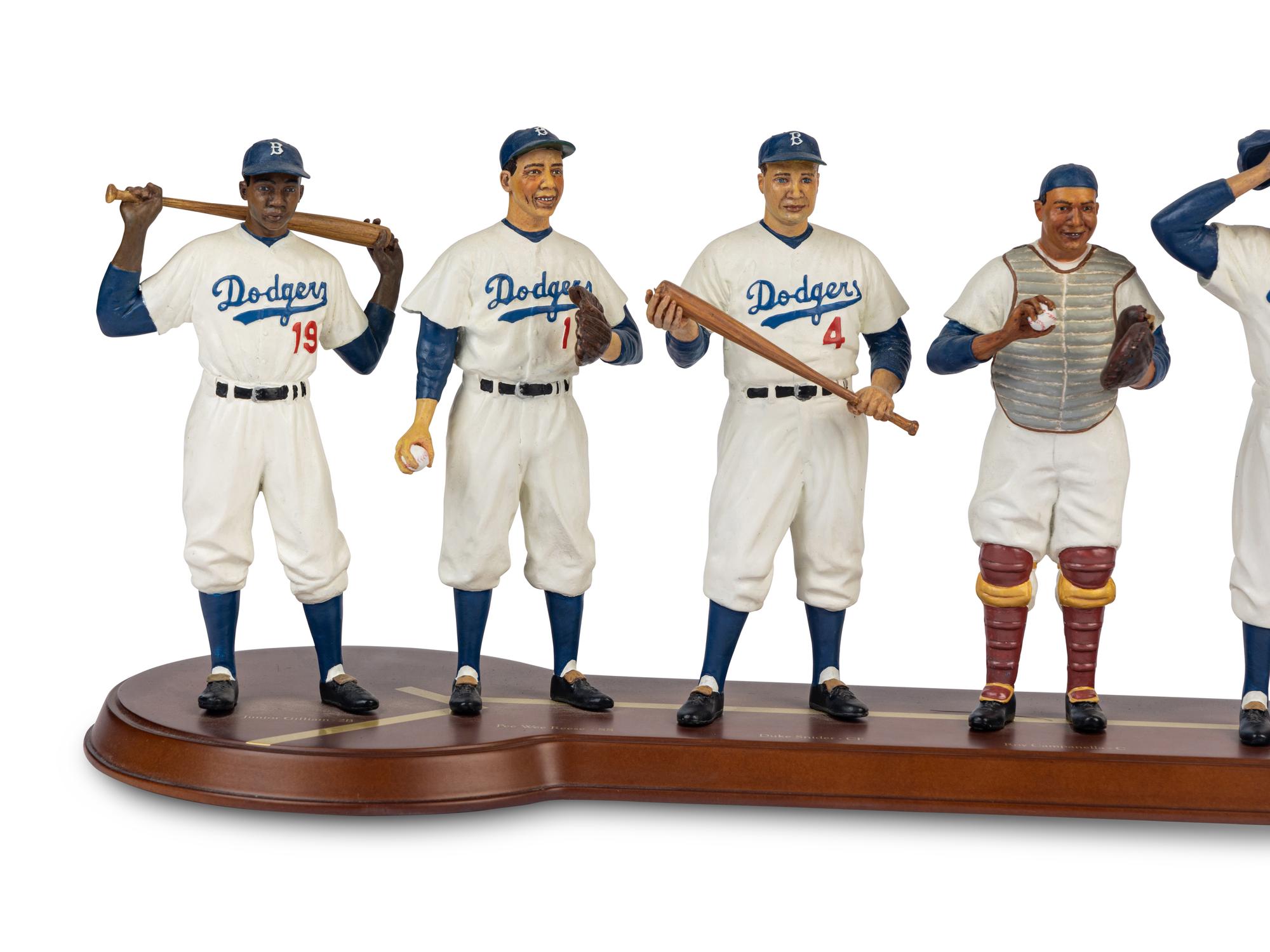 A 1955 Brooklyn Dodgers Danbury Mint Figure Display