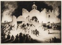 A group of three prints ( Corn Husking - Taos Pueblo; Saint's Day Processional; Gift Bearing at Dawn)