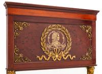 An Empire Style Gilt Bronze Mounted Mahogany Pier Mirror