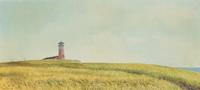 Robert Vickery, (American, 1926-2011), Landscape with Lighthouse, 1953
