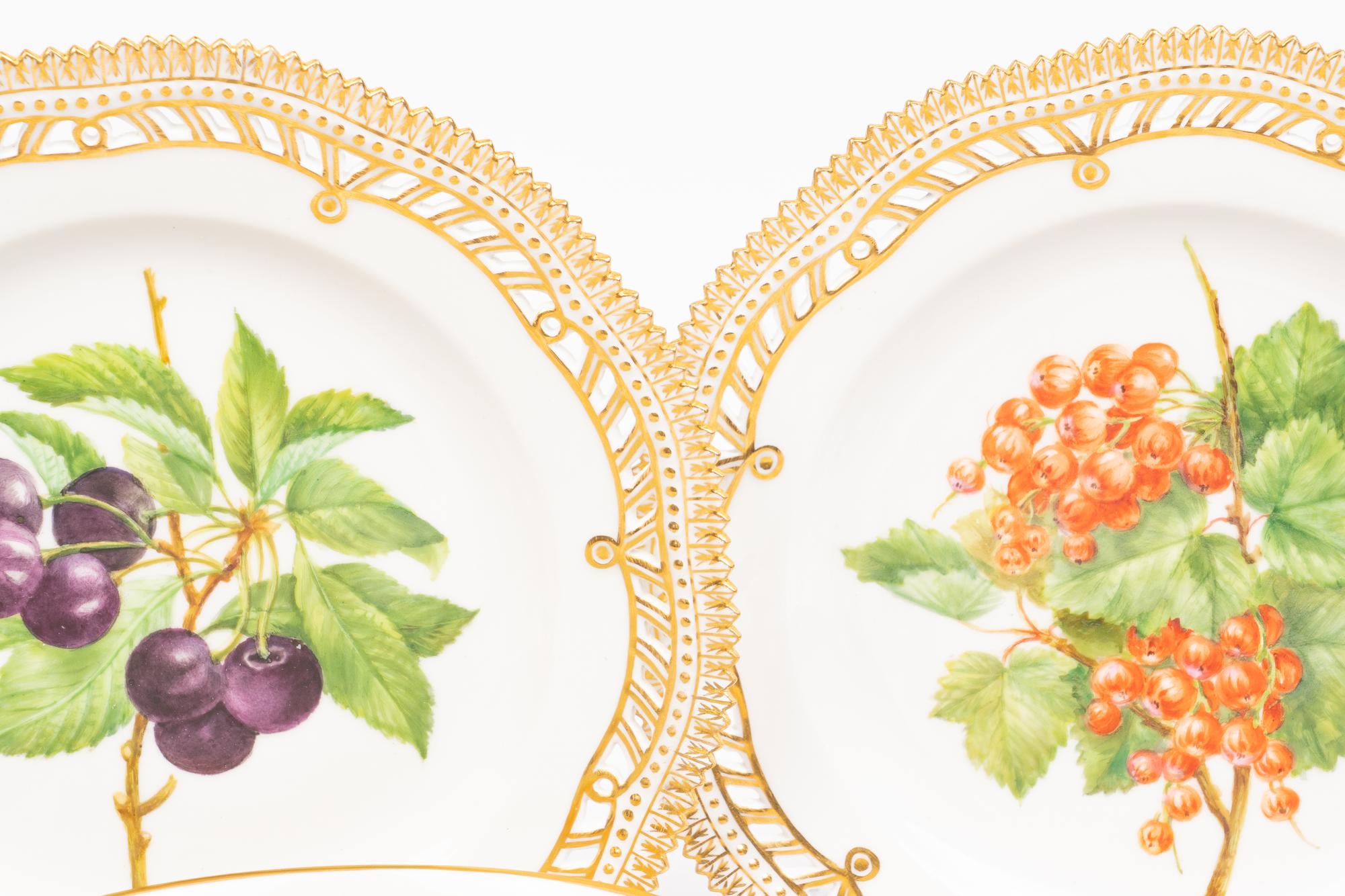 A Collection of Royal Copenhagen Flora Danica Porcelain Table Articles
