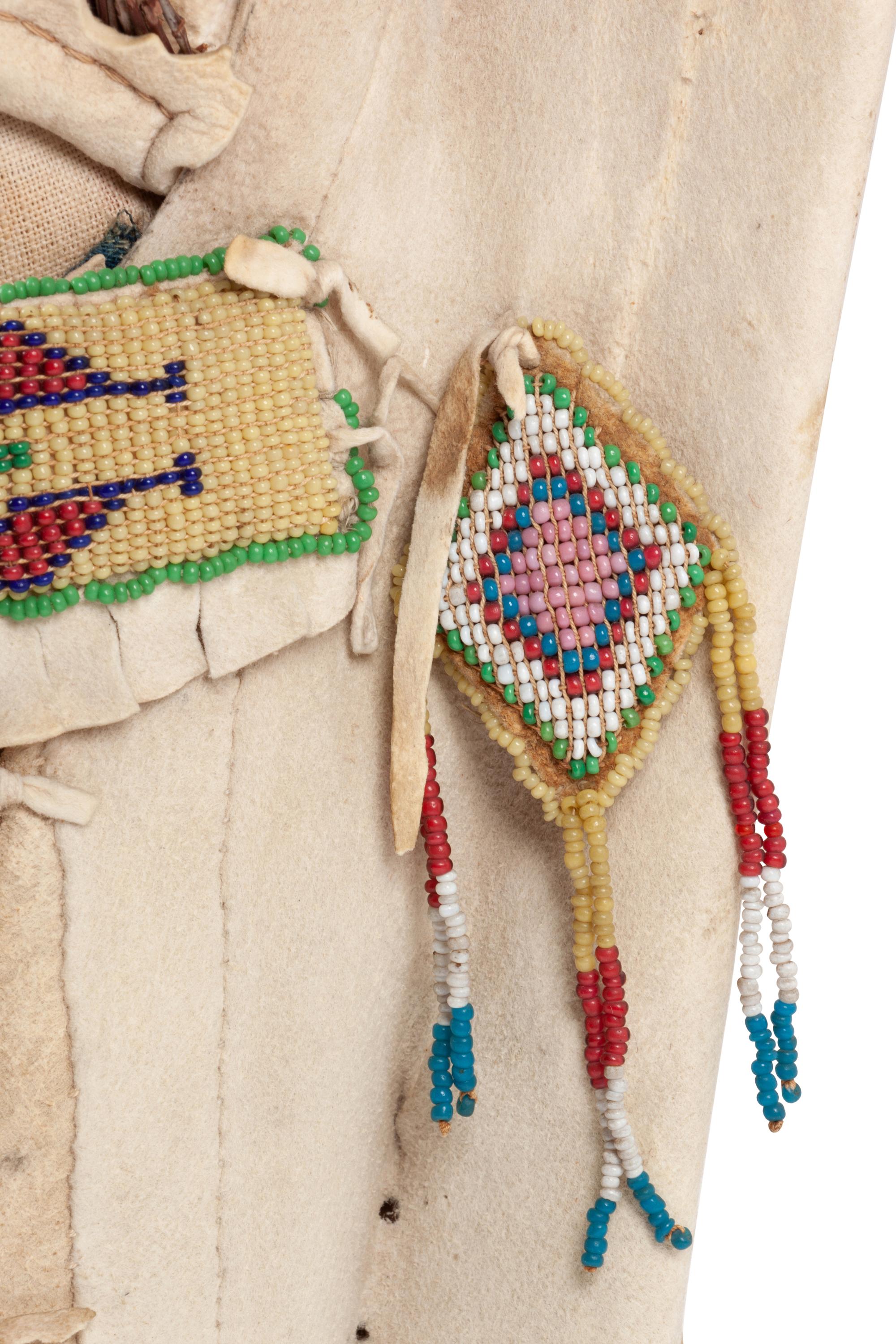 Ute Beaded Hide Doll Cradle
