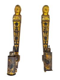 A Pair of Directoire Style Tole Sconces — 19TH CENTURY