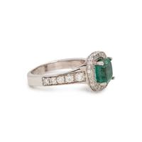 EMERALD AND DIAMOND RING