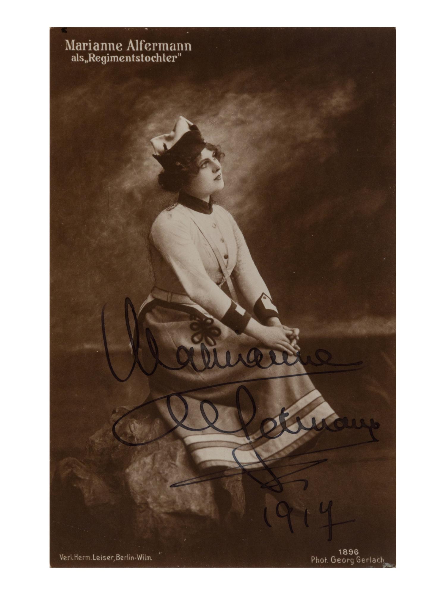 [20TH-CENTURY OPERA SINGERS]. A group of 5 signed photographs or photographic prints of opera singers from the 1910s, comprising images of:
