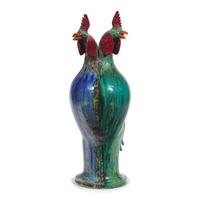 Charlie West, A Glazed Stoneware Work: Two Headed Rooster