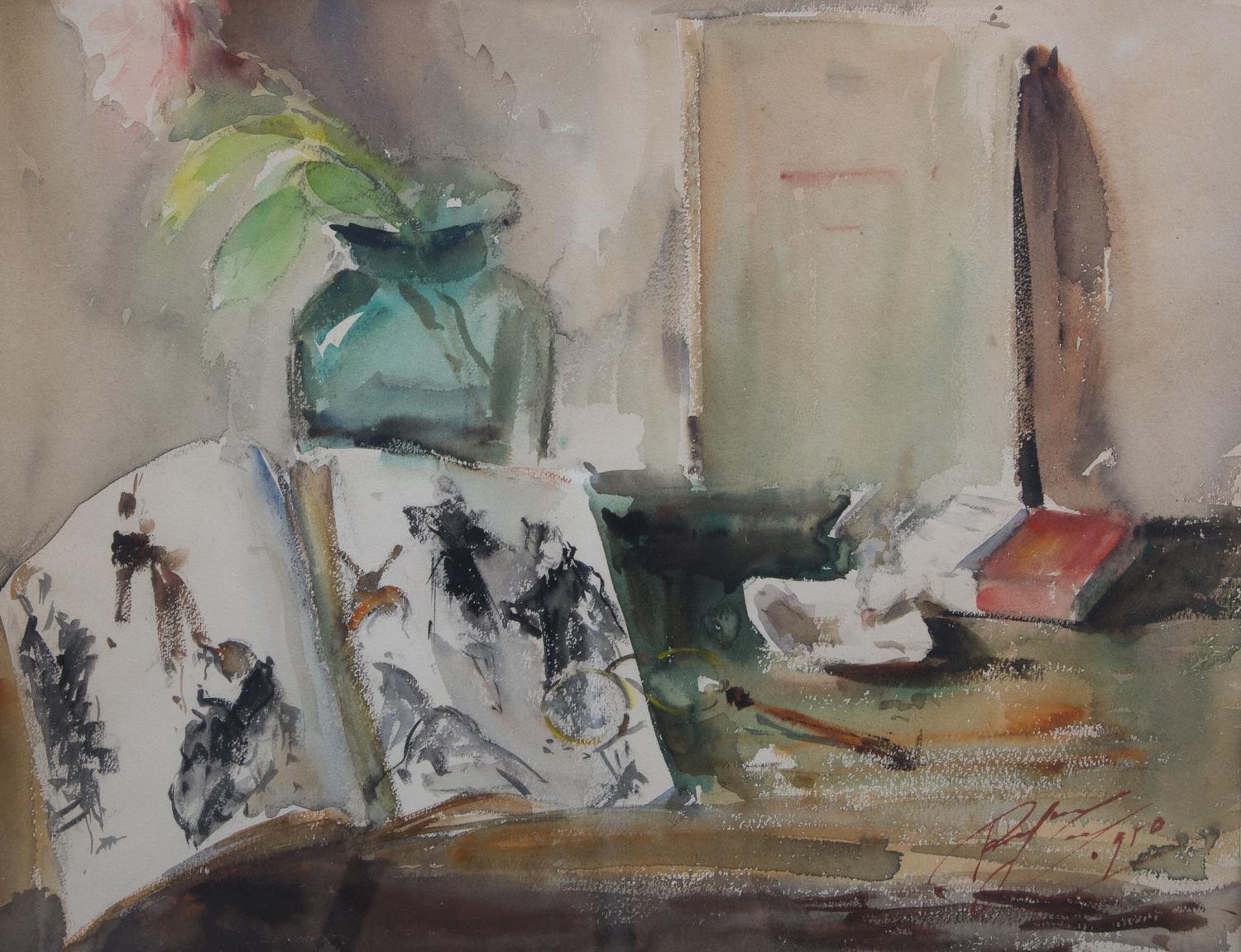Carlo Ravagnan, (Italian, b. 1912), Table Top Still Life, 1950