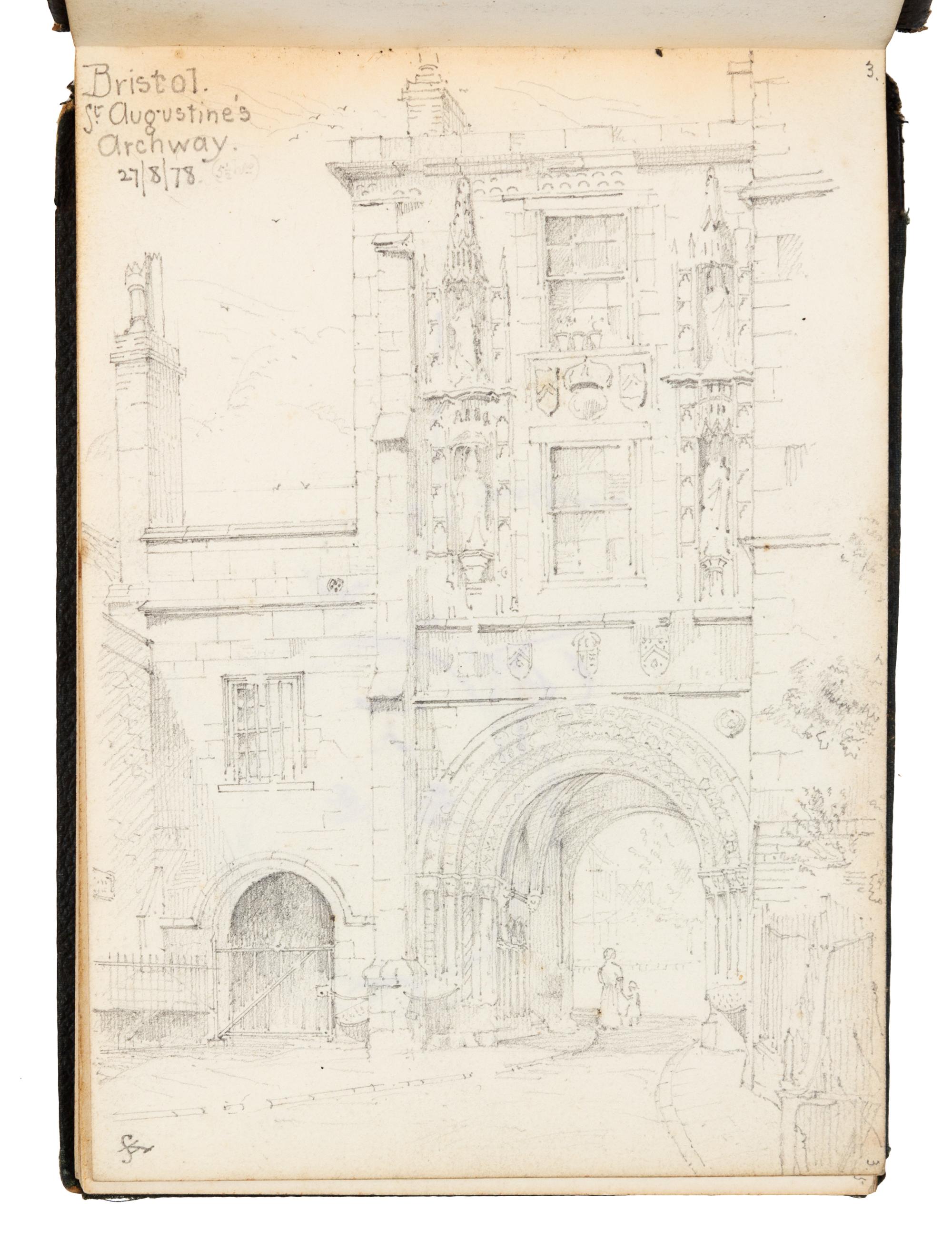 [ARCHITECTURE] -- SLATER, J. Atwood (fl 1883-1906). 2 sketchbooks, ca 1878-1880.