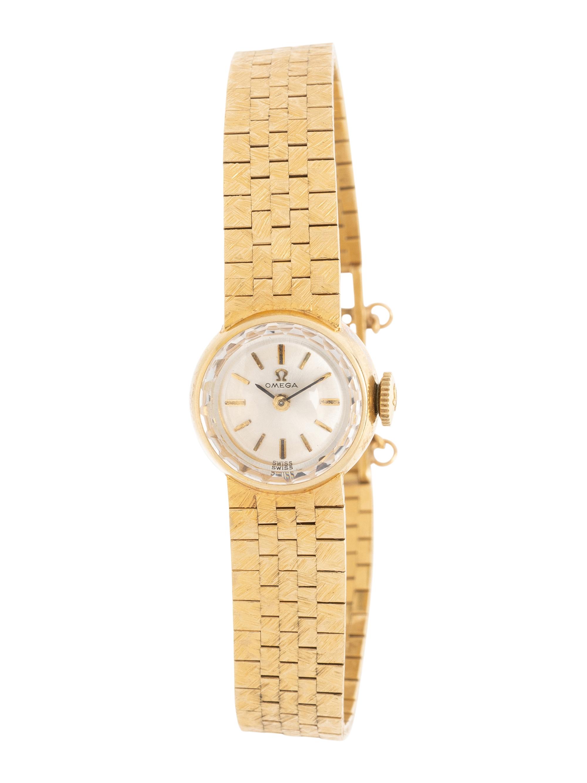 OMEGA, YELLOW GOLD WATCH