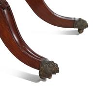 A Classical Carved and Figured Mahogany Octagonal Top Card Table