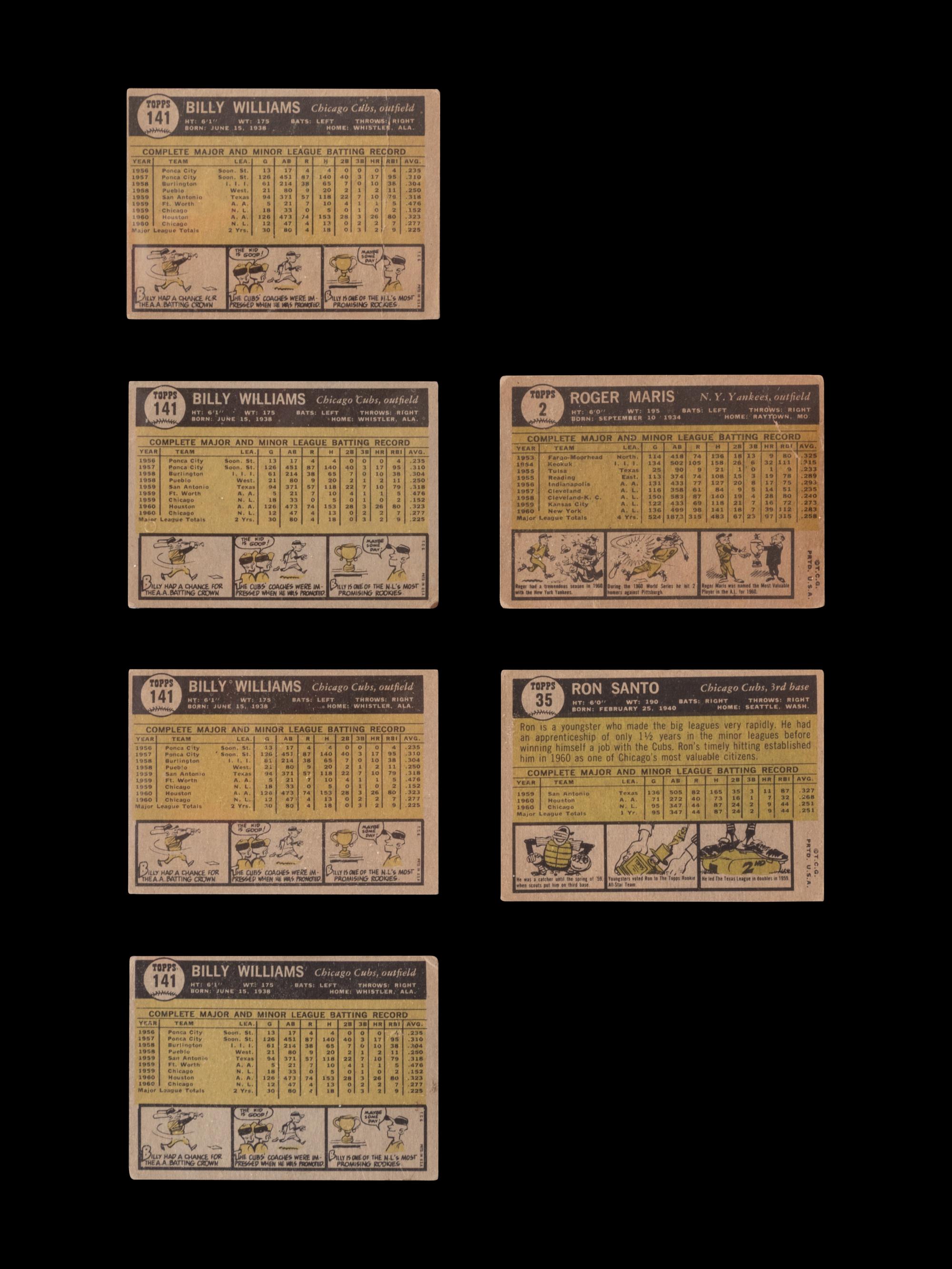 A Group of Over 575 Assorted 1961 Topps Baseball Cards Including Willie Mays, Multiple Hall of Famers and Rookies,