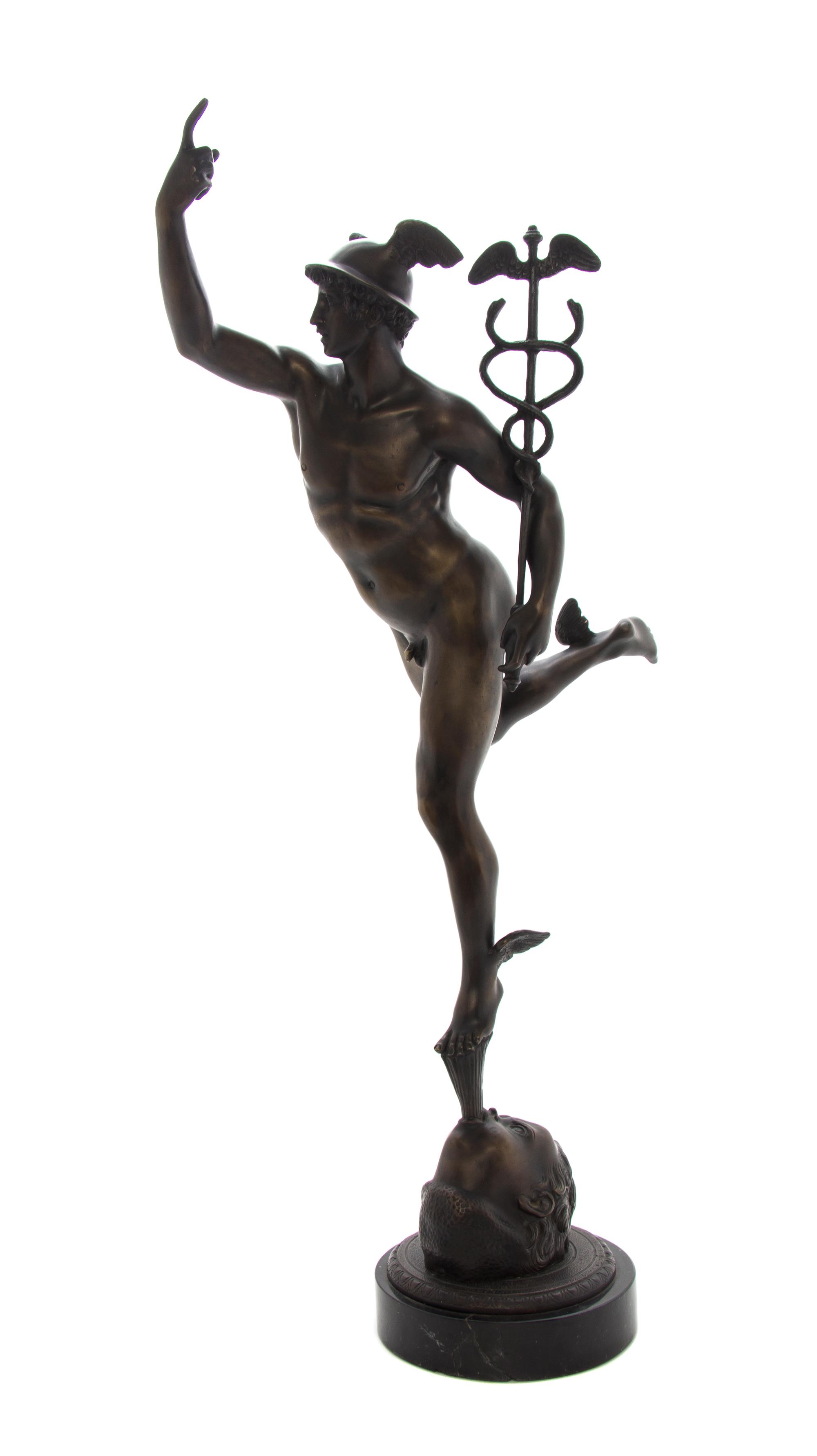 An Italian Bronze Figure, Ferdinando De Luca, after Giambologna, Height 31 1/2 inches.