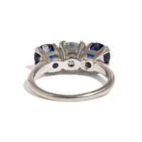 DIAMOND AND SYNTHETIC SAPPHIRE RING