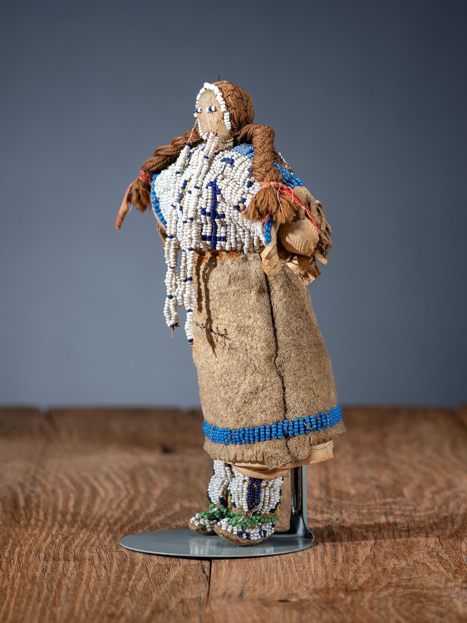 Sioux Beaded Hide Doll