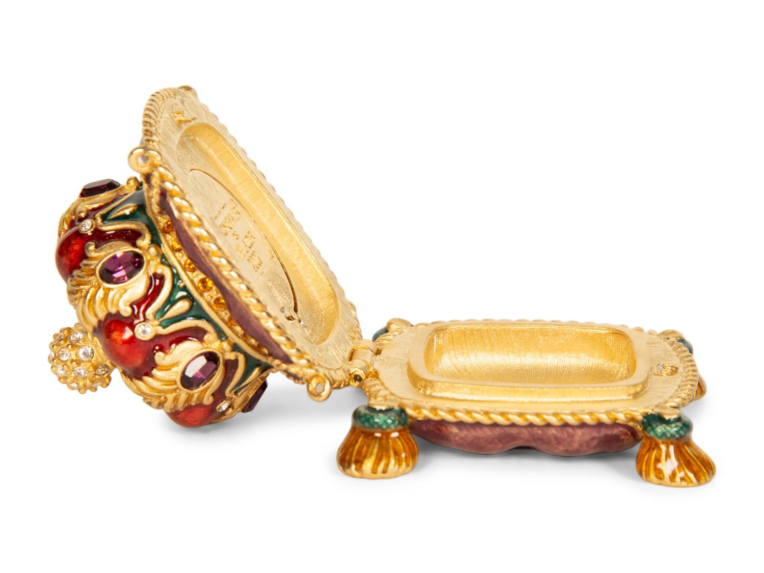 A Group of Decorative Gilt Metal and Enamel Articles