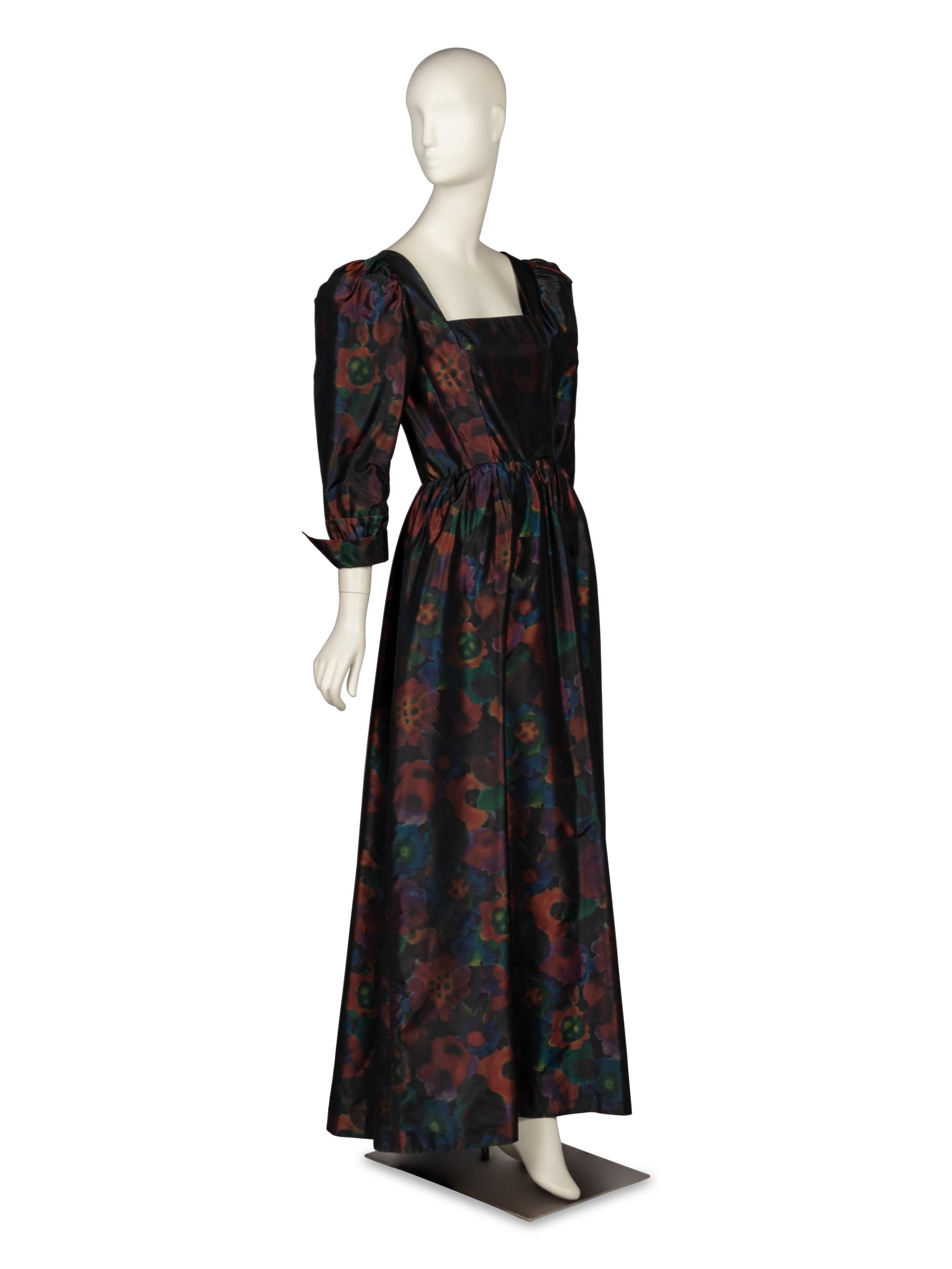 Sybil Connolly, Floral Taffeta Dress
