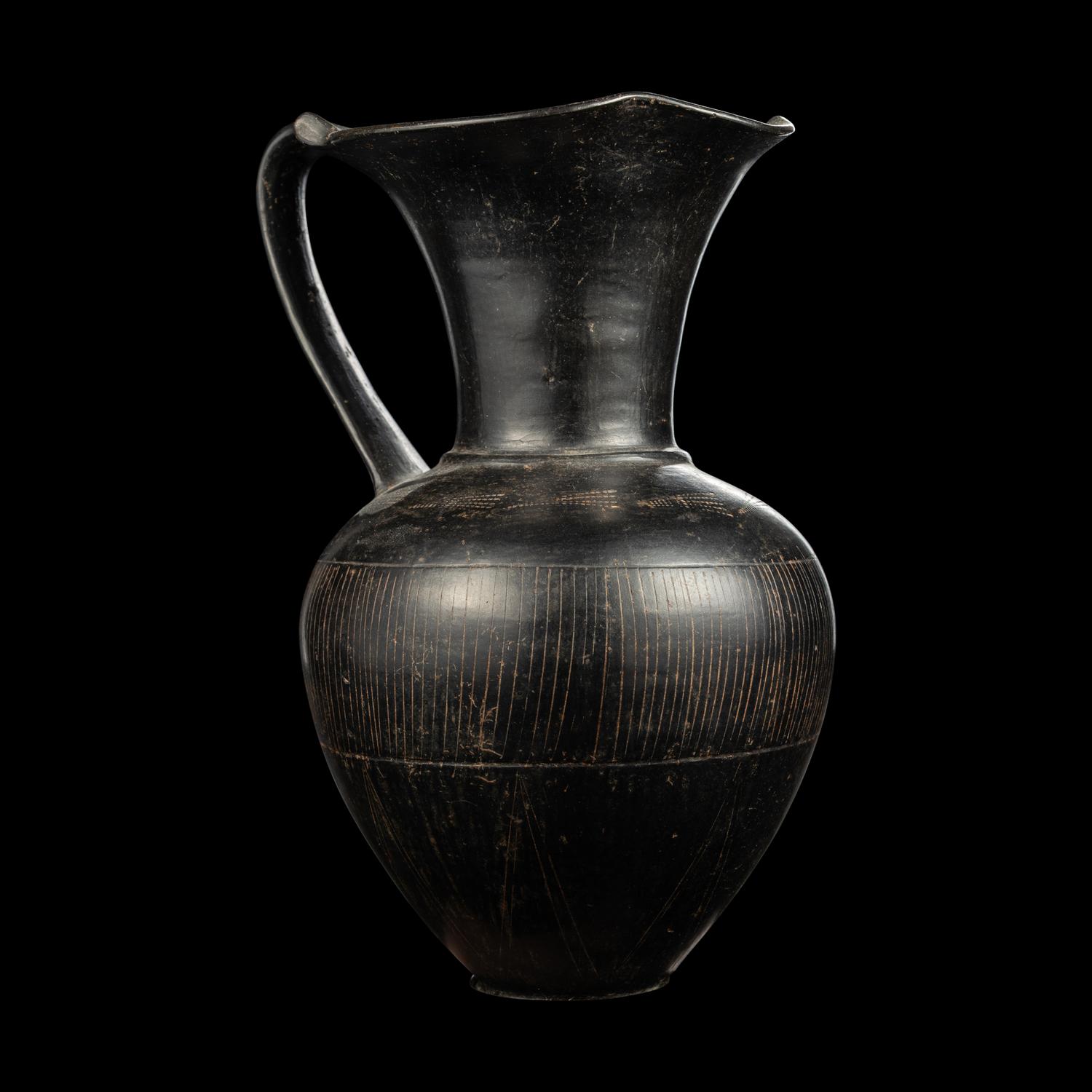 An Etruscan Bucchero Pitcher