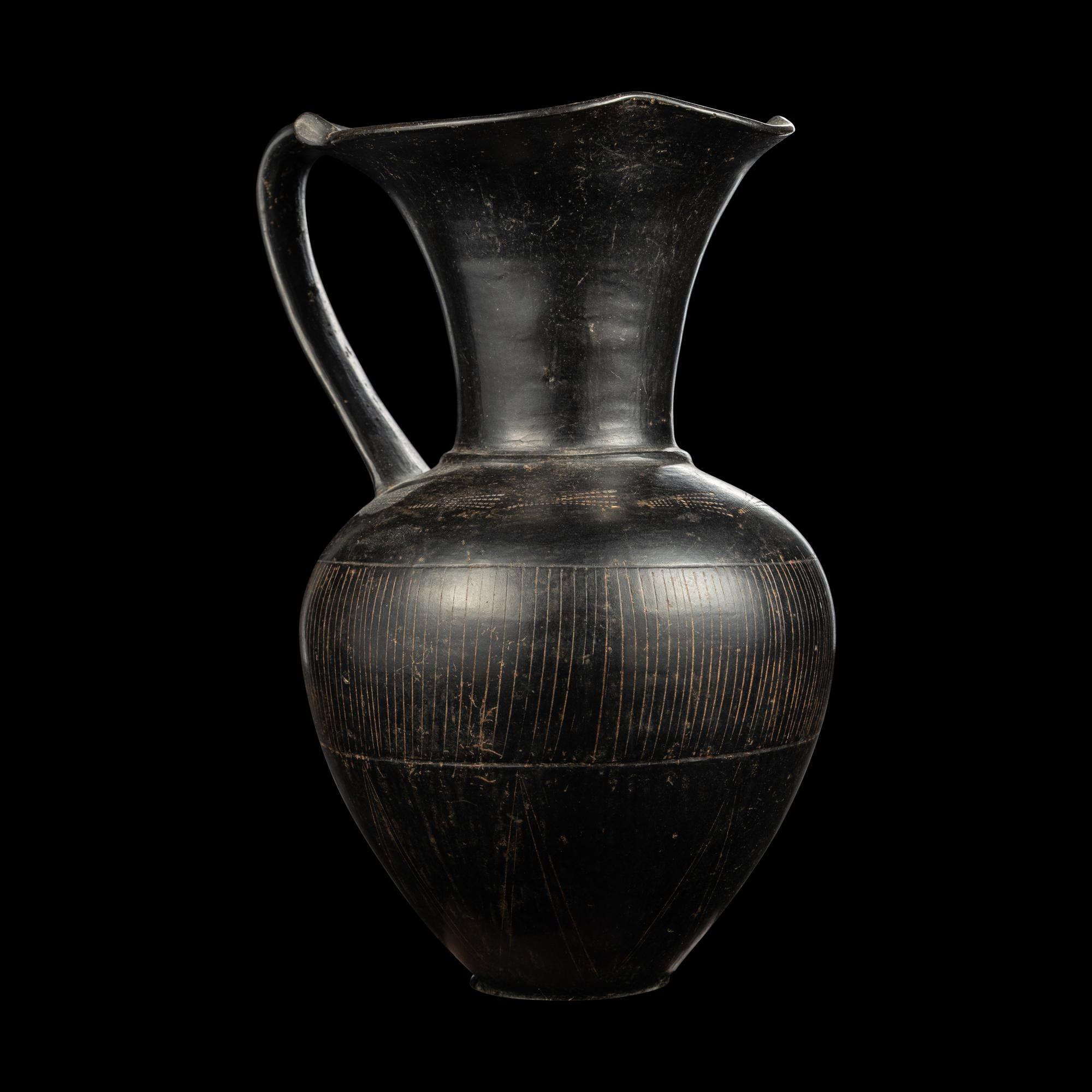 An Etruscan Bucchero Pitcher