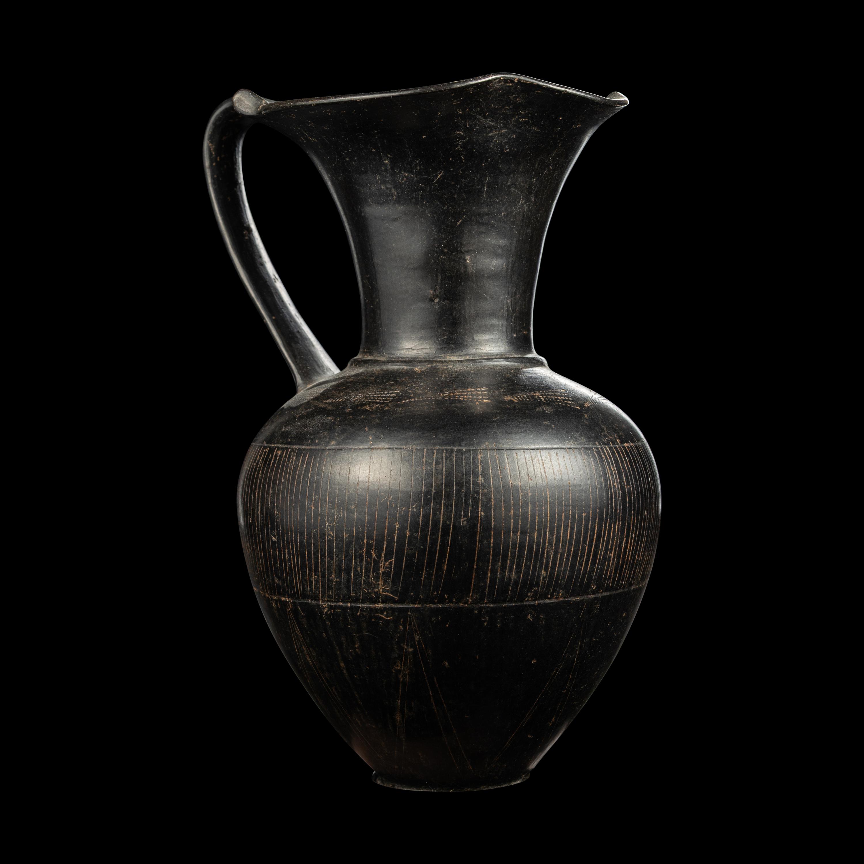 An Etruscan Bucchero Pitcher