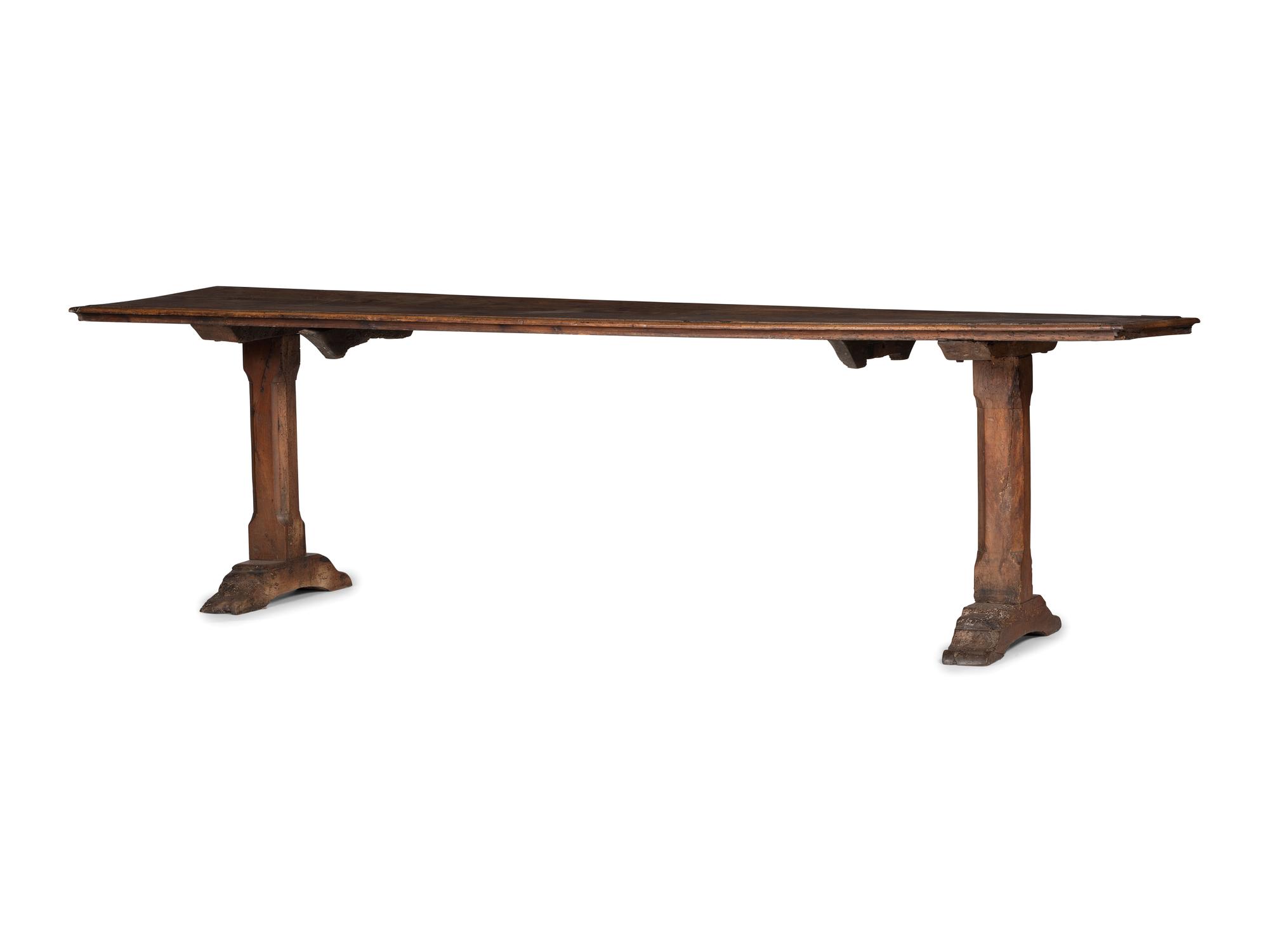 An Italian Carved Walnut Refectory Table