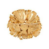 YELLOW GOLD AND DIAMOND FLOWER BROOCH