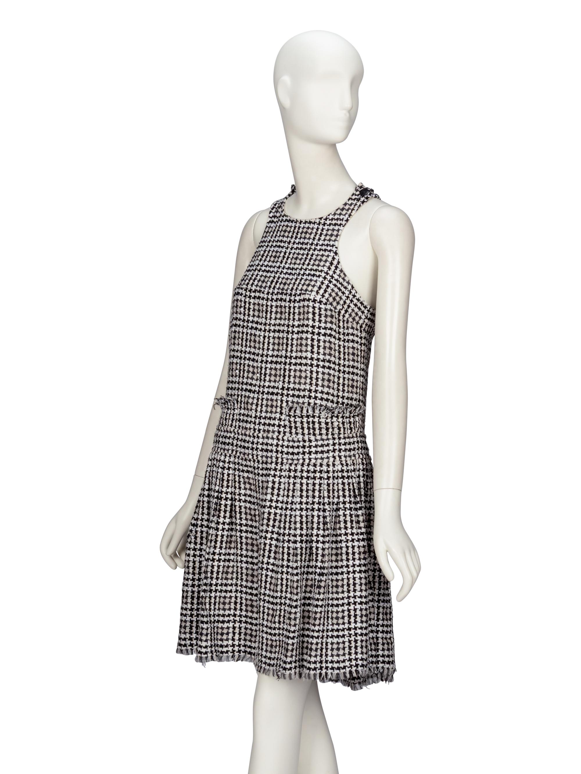 Chanel, Houndstooth Tweed Dress