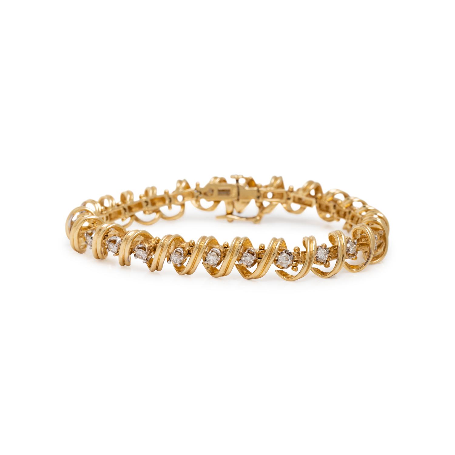 YELLOW GOLD AND DIAMOND BRACELET