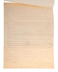 ROOSEVELT, Theodore (1858-1919). Typed letter signed ("Theodore Roosevelt"), as Police Commissioner. New York, 30 September 1896.