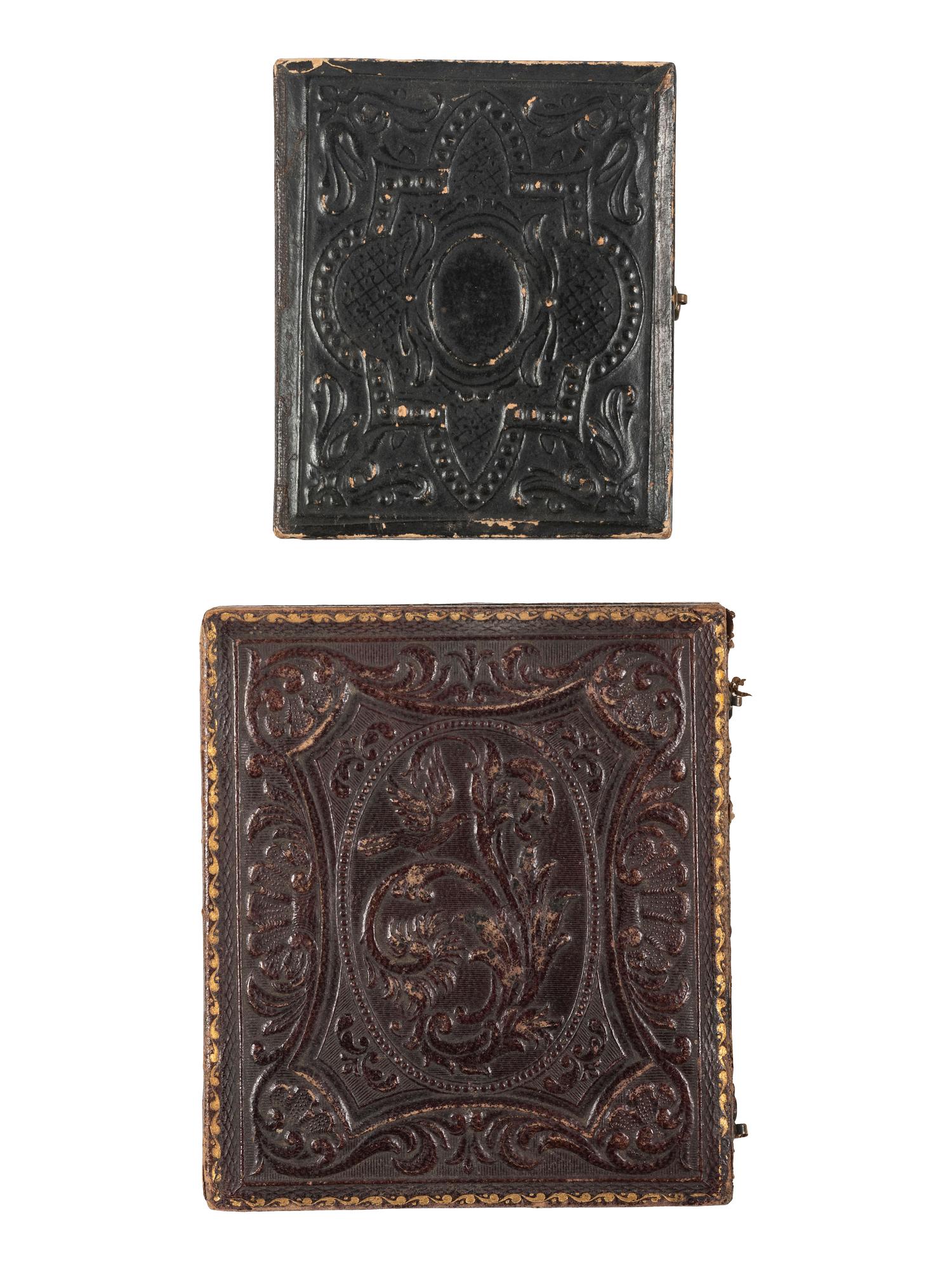 [EARLY PHOTOGRAPHY]. A pair of images of subjects with visual impairments, comprising: