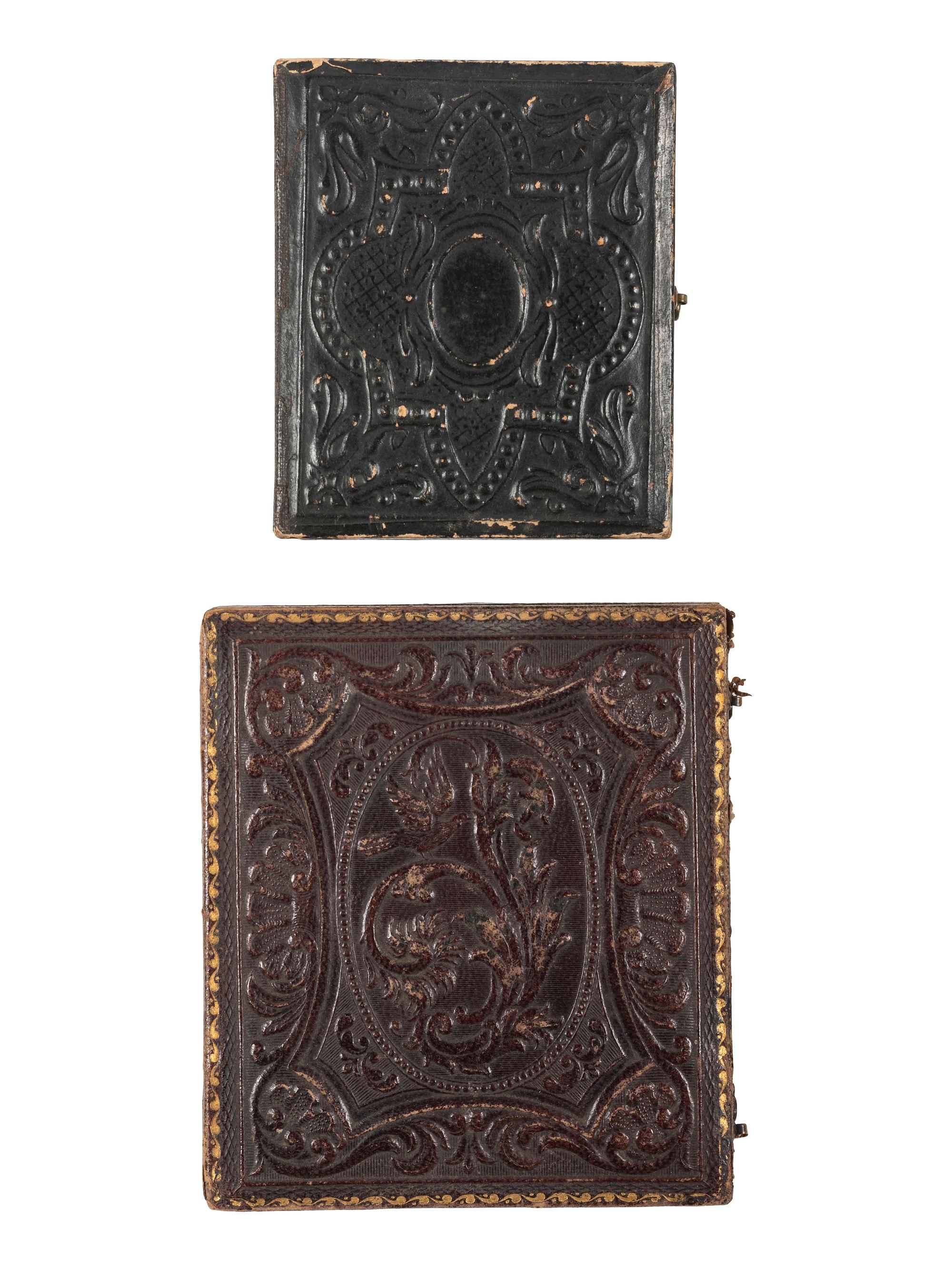 [EARLY PHOTOGRAPHY]. A pair of images of subjects with visual impairments, comprising: