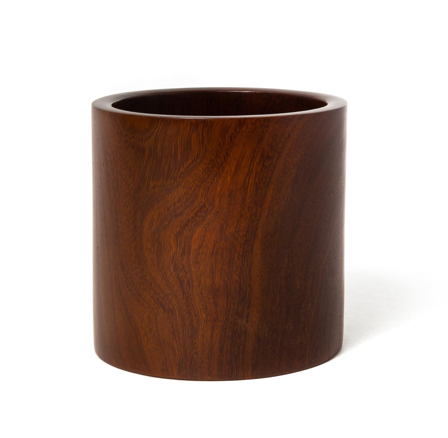 A Chinese Jichimu Brushpot, Bitong Height 5 7/8 inches. — QING DYNASTY (1644-1911)