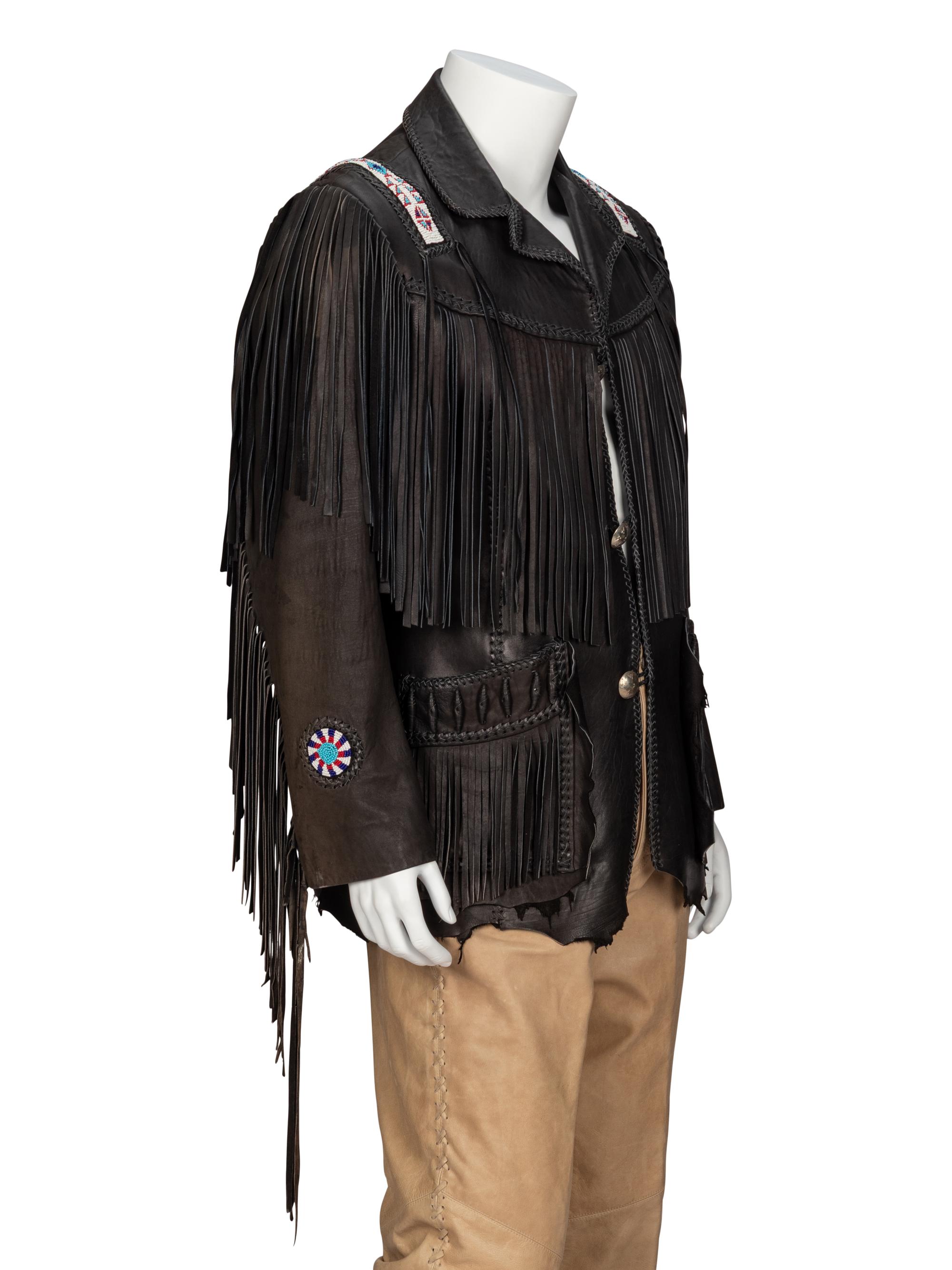 Mealey's Pitic Leather, Fringed & Beaded Leather Jacket