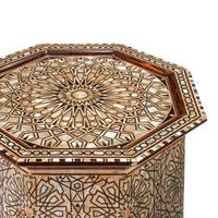 A Pair of Levantine Marquetry Octagonal Tables