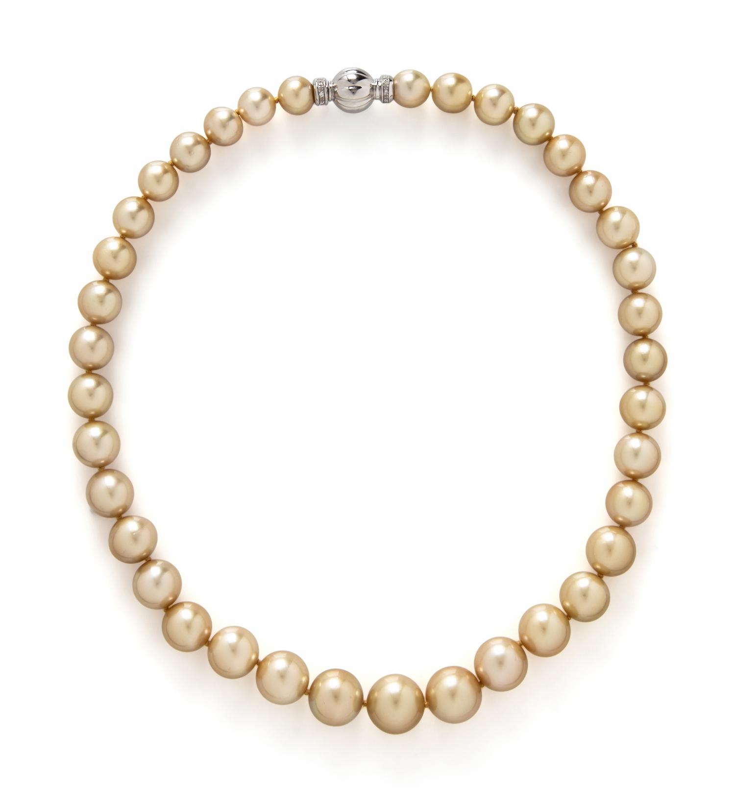 GOLDEN CULTURED PEARL NECKLACE