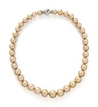 GOLDEN CULTURED PEARL NECKLACE