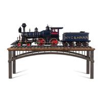 A 7 1/2-Inch Gauge Live-Steam Model Train of a New York Central and Hudson River Rail Road Engine and Tender with Stand