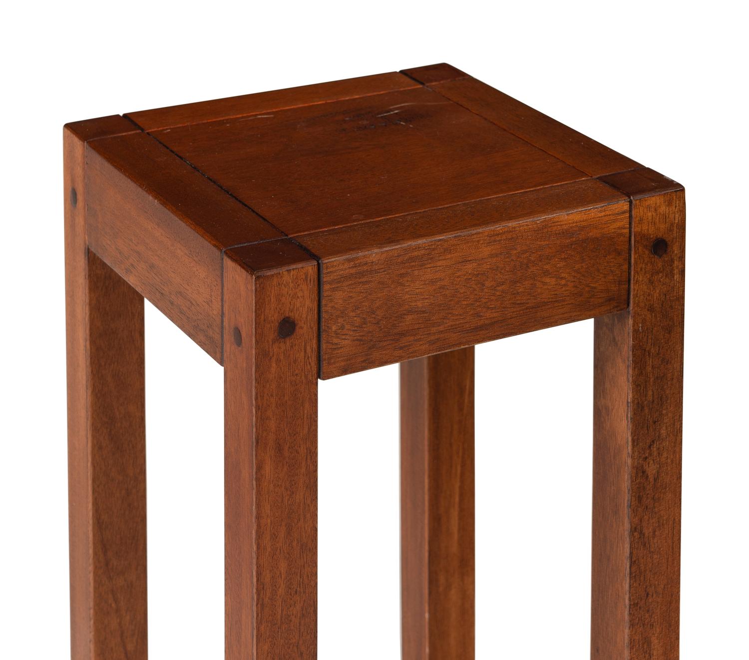A Pair of Contemporary Walnut Two-Tier Nesting Side Tables