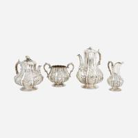 A Victorian Four-Piece Sterling Silver Tea and Coffee Service George Angell & Co., London, 1849-1853