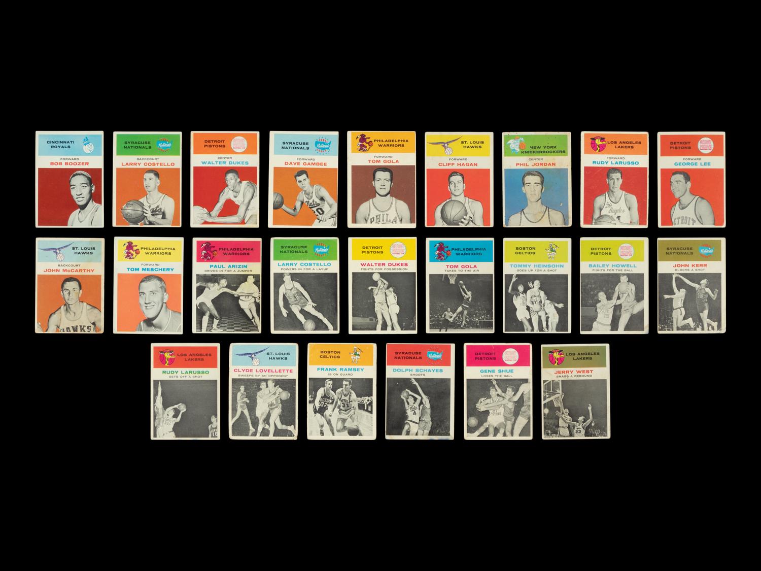A Group of 24 1961-62 Fleer Basketball Cards