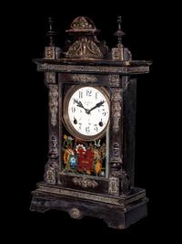 A Chinese 'Double Happiness' Gingerbread Clock, Deshunxing