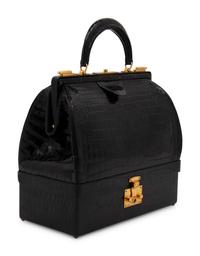 Hermès Black Crocodile Sac Mallette, 1950s-60s