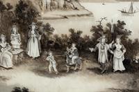 A Pair of Chinese Export Reverse Paintings on Glass