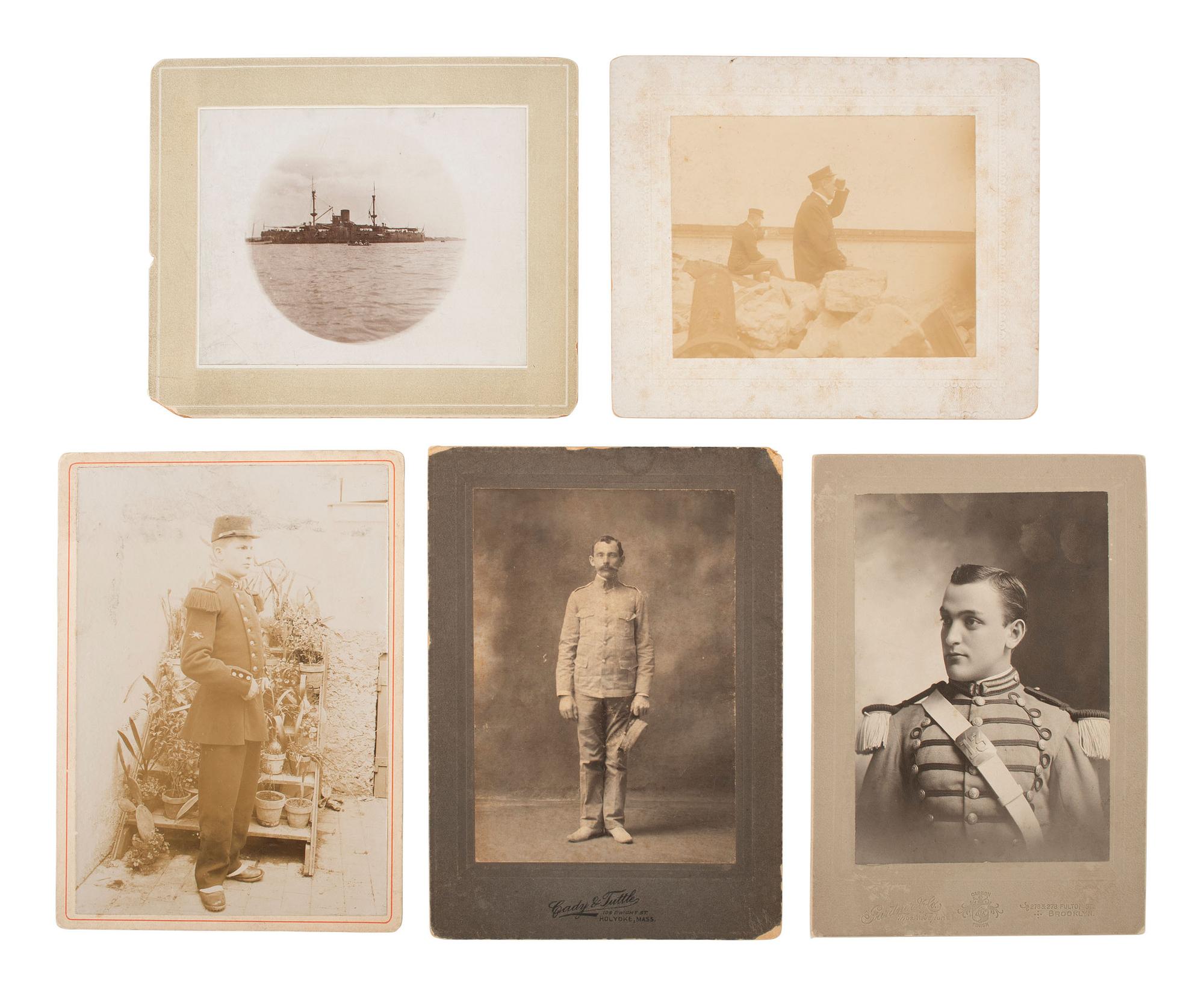 [MILITARIA]. 60+ cabinet cards and CDVs of American military subjects.