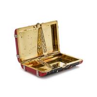 An Art Deco Diamond Mounted Gold and Enamel Cigarette Case