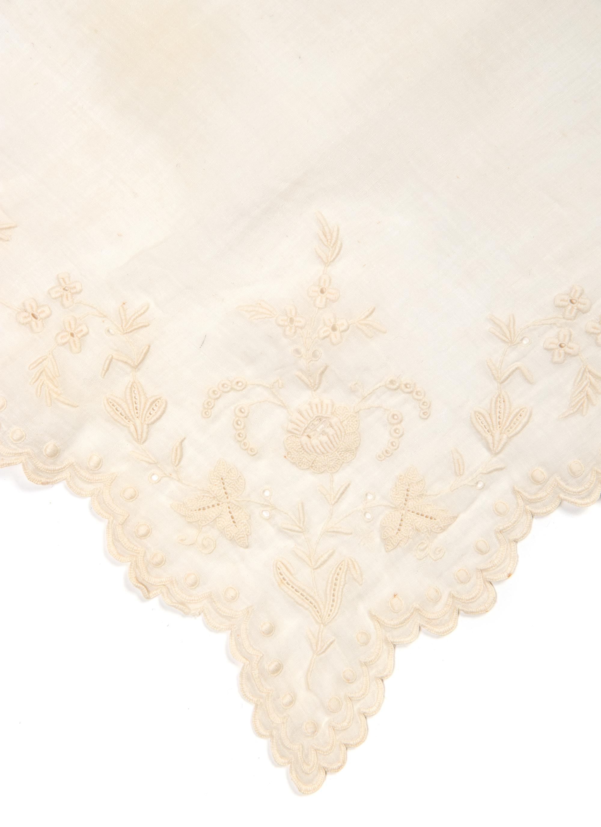 Collection of Thirteen Fans & Three Handkerchiefs, 1850-1930