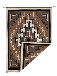 Navajo Two Grey Hills Pattern Weaving / Rug