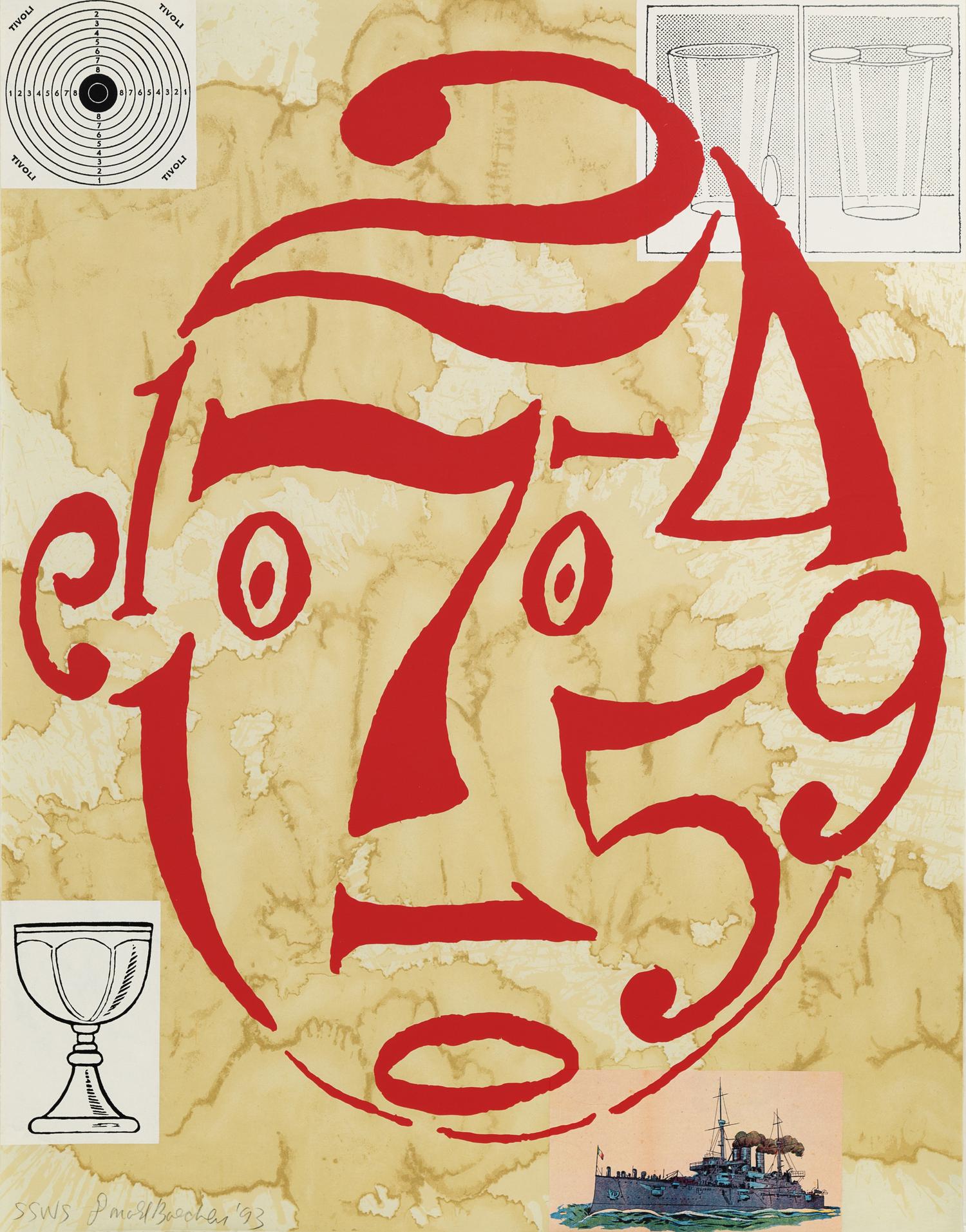 Donald Baechler, (American, b. 1956), Untitled, 1993 (a pair of works)